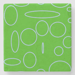 Porta-copo De Pedra Círculos Verdes