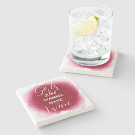 Porta-copo De Pedra Citação Elegante para Amante de Vinho Burgundy