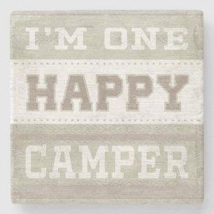 Porta-copo De Pedra Citação  Sou um Camper Feliz