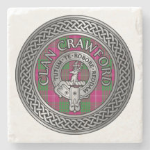 Clan Crawford Crest & Tartan Knot