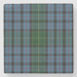 Porta-copo De Pedra Clan Forsyth Tartan Xadrez Stone Porta copos