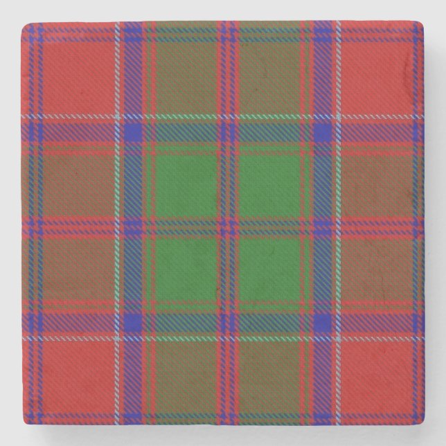 Porta-copo De Pedra Clan Grant Tartan Xadrez Stone Porta copos (Frente)