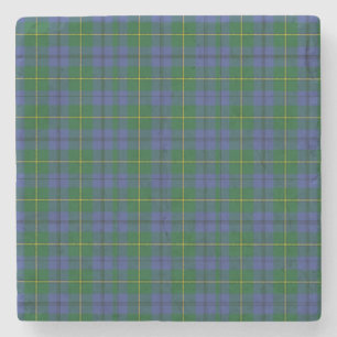 Porta-copo De Pedra Clan Johnston Tartan Xadrez Stone Porta copos