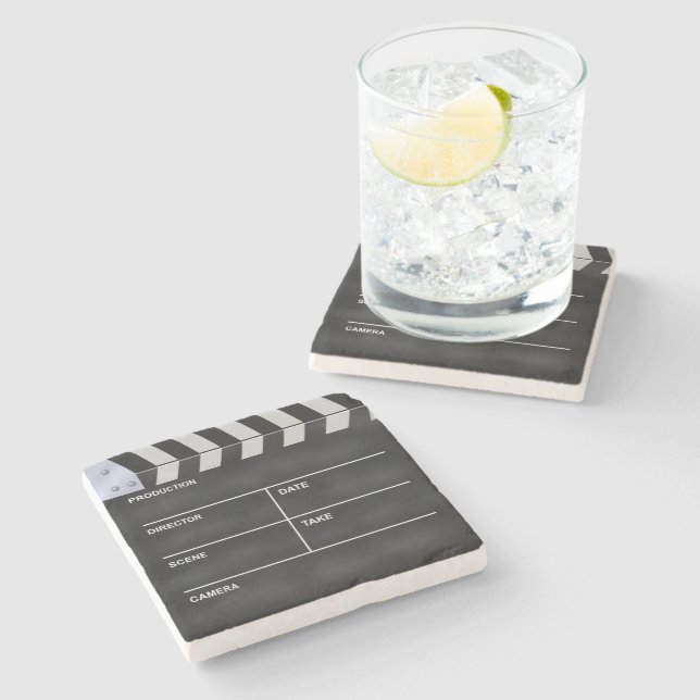 Porta-copo De Pedra Clapperboard cinema (Lateral)