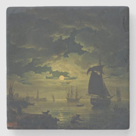 Porta-copo De Pedra Claridade da Lua sobre Palermo Alta-Fidelidade Art