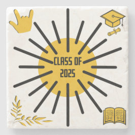 Porta-copo De Pedra Classe de 2025 - Sol