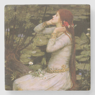 Porta-copo De Pedra Clássica Ophelia de Shakespeare Lírio de Lago Arte
