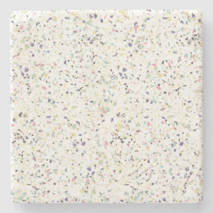 Porta-copo De Pedra Clássica vintage marble terrazzo pastel design