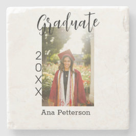 Porta-copo De Pedra clássico moderno foto de formatura adicionar ano n