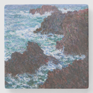 Porta-copo De Pedra Claude Monet - As Rochas em Belle-Ile, Costa Selva