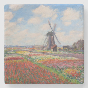 Porta-copo De Pedra Claude Monet - Campo de Tulipas na Holanda