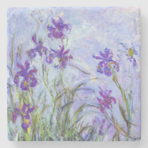 Porta-copo De Pedra Claude Monet - Íris Lilases / Iris Mauves