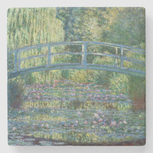 Porta-copo De Pedra Claude Monet - Lagoa de Água Lily, Harmonia Verde