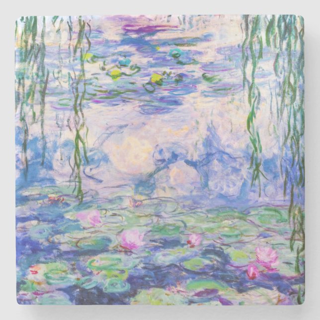 Porta-copo De Pedra Claude Monet - Lírios/Ninfas 1919 (Frente)