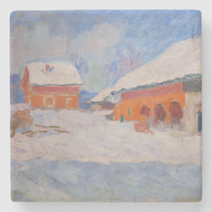 Porta-copo De Pedra Claude Monet - Noruega, Casas Vermelhas em Bjorneg