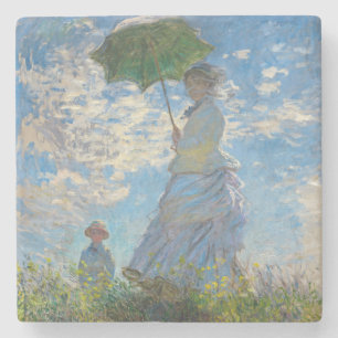Porta-copo De Pedra Claude Monet - O Passeio, Mulher com Guarda-Sol