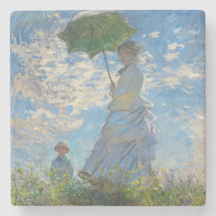 Porta-copo De Pedra Claude Monet - O Promenade, Mulher com Parasol