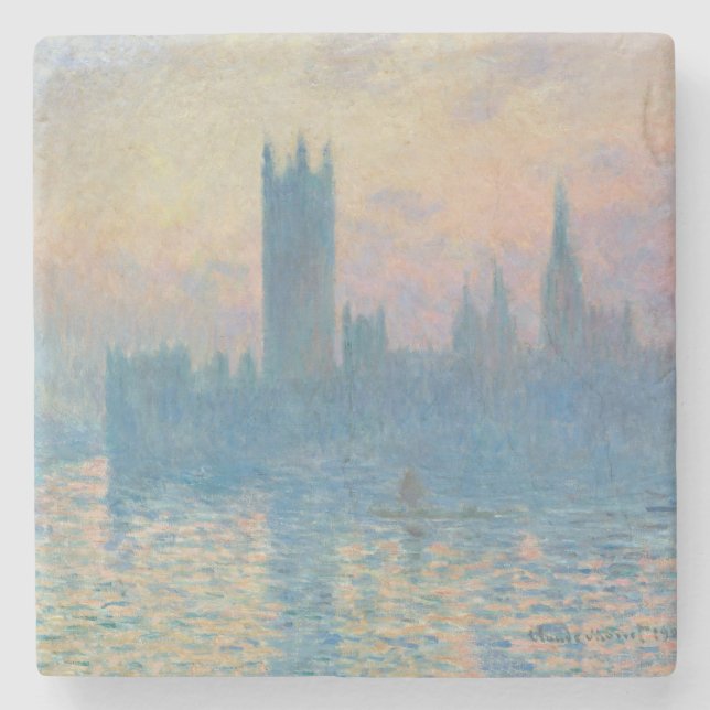 Porta-copo De Pedra Claude Monet Parlamento Europeu Sunset (Frente)