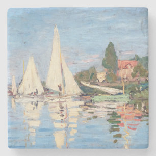 Porta-copo De Pedra Claude Monet - Regatas em Argenteuil