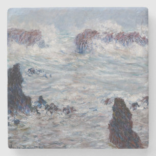 Porta-copo De Pedra Claude Monet - Tempestade na costa de Belle-Ile