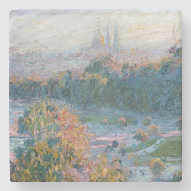 Porta-copo De Pedra Claude Monet - Vista das Tuilarias, Estudo (Frente)