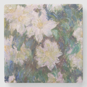 Porta-copo De Pedra Claude Monet - White Clematis