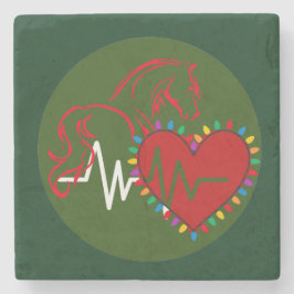 Porta-copo De Pedra Coaster Christmas Logo