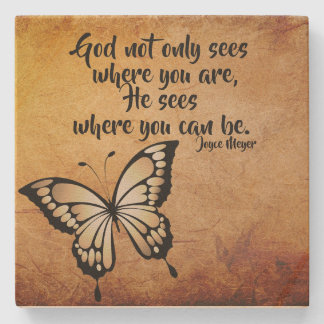 Porta-copo De Pedra Coaster Da Bebida Sandstone Baseada Em Borboleta D