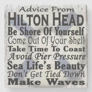 Porta-copo De Pedra Coaster. da praia de Hilton Head