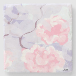 Porta-copo De Pedra Coaster : Rose Pedals