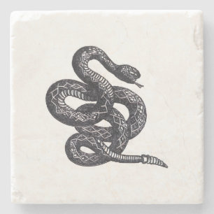 Porta-copo De Pedra Cobra Crotalus Cascavella (Víbora Pitão Venenosa)