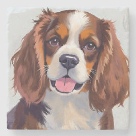 Porta-copo De Pedra Cocker Spaniel | Pintura de animal de estimação em