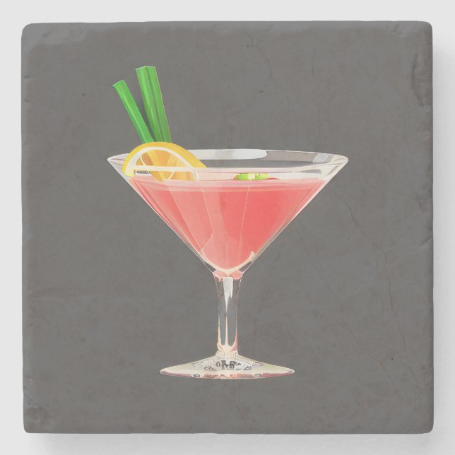 Porta-copo De Pedra Cocktail clássico (Frente)