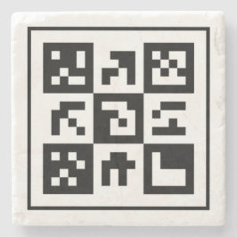Porta-copo De Pedra código qr