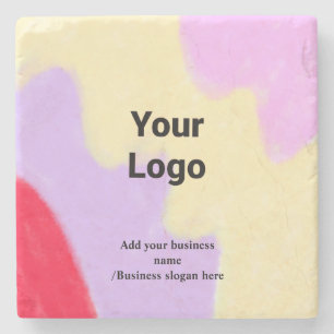 Porta-copo De Pedra Código QR personalizado simples adicione seu nome