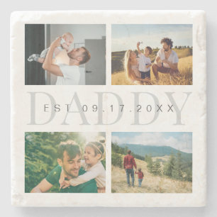 Porta-copo De Pedra Colagem de Fotografias do pai Moderno