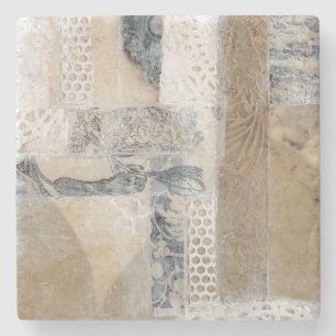 Porta-copo De Pedra Colagem de rendas I