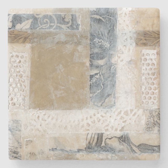 Porta-copo De Pedra Colagem de rendas II (Frente)