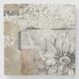 Porta-copo De Pedra Colagem Fleur II