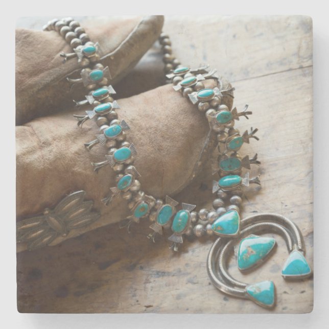 Porta-copo De Pedra Colar à venda, Papais noeis Fe, Novo México. EUA (Frente)