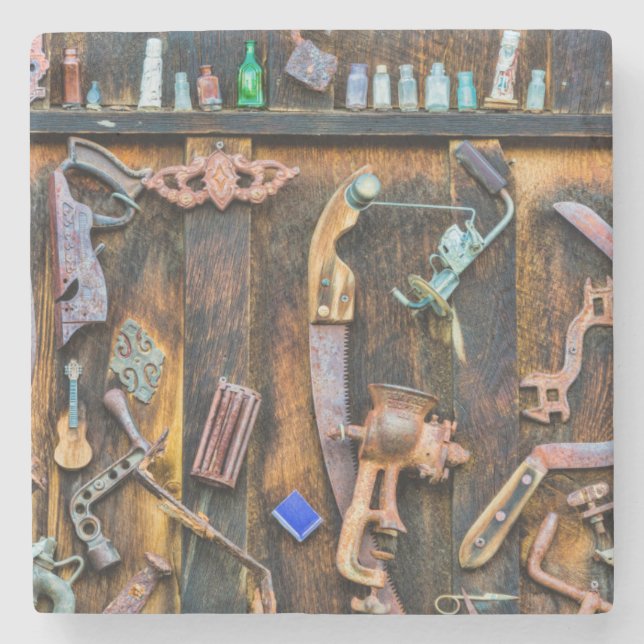 Porta-copo De Pedra Coleção antiga na parede (Frente)