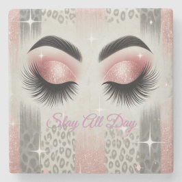 Porta-copo De Pedra Colírio Rosa