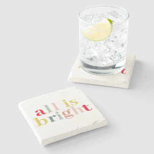 Porta-copo De Pedra Colorir Moderno Tudo Está Brilhante   Férias feliz