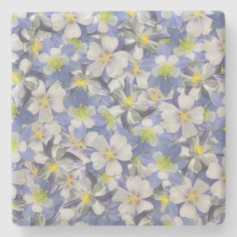 Porta-copo De Pedra Columbines Padrão Sem Costura