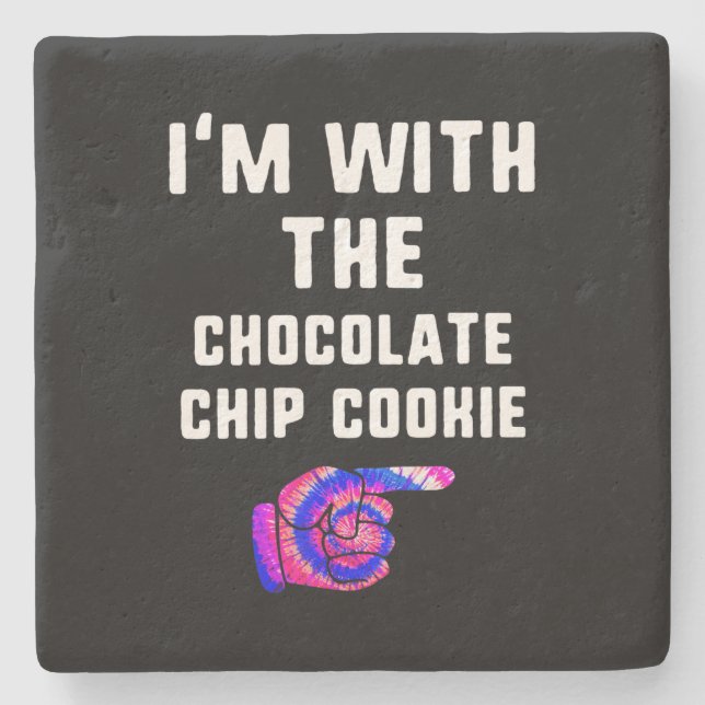 Porta-copo De Pedra Com Chocolate Chip Cookie Tie Dye Halloween (Frente)