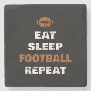 Porta-copo De Pedra Coma Futebol Dormir Repita Amor Futebol Vintage Gi