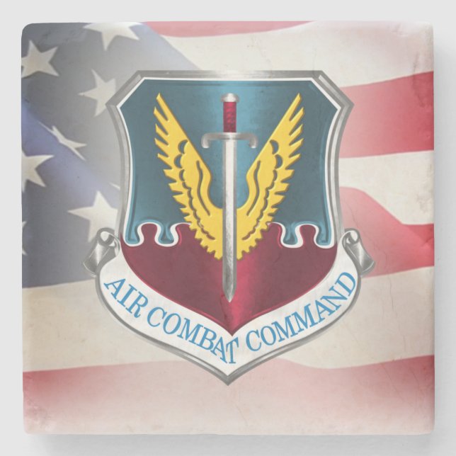 Porta-copo De Pedra Comando de combate aéreo - "ACC" (Frente)