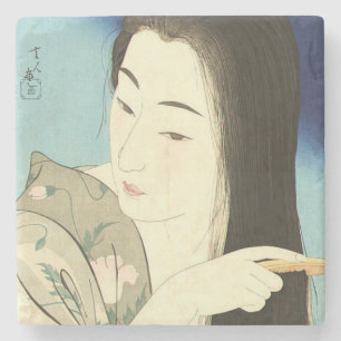 Porta-copo De Pedra Combing Her Hair (por Torii Kotondo)