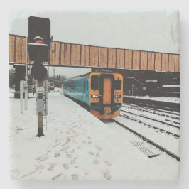 Porta-copo De Pedra Comboio Amarelo-Turquesa