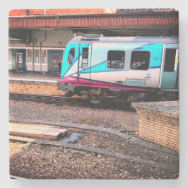 Porta-copo De Pedra Comboio azul claro